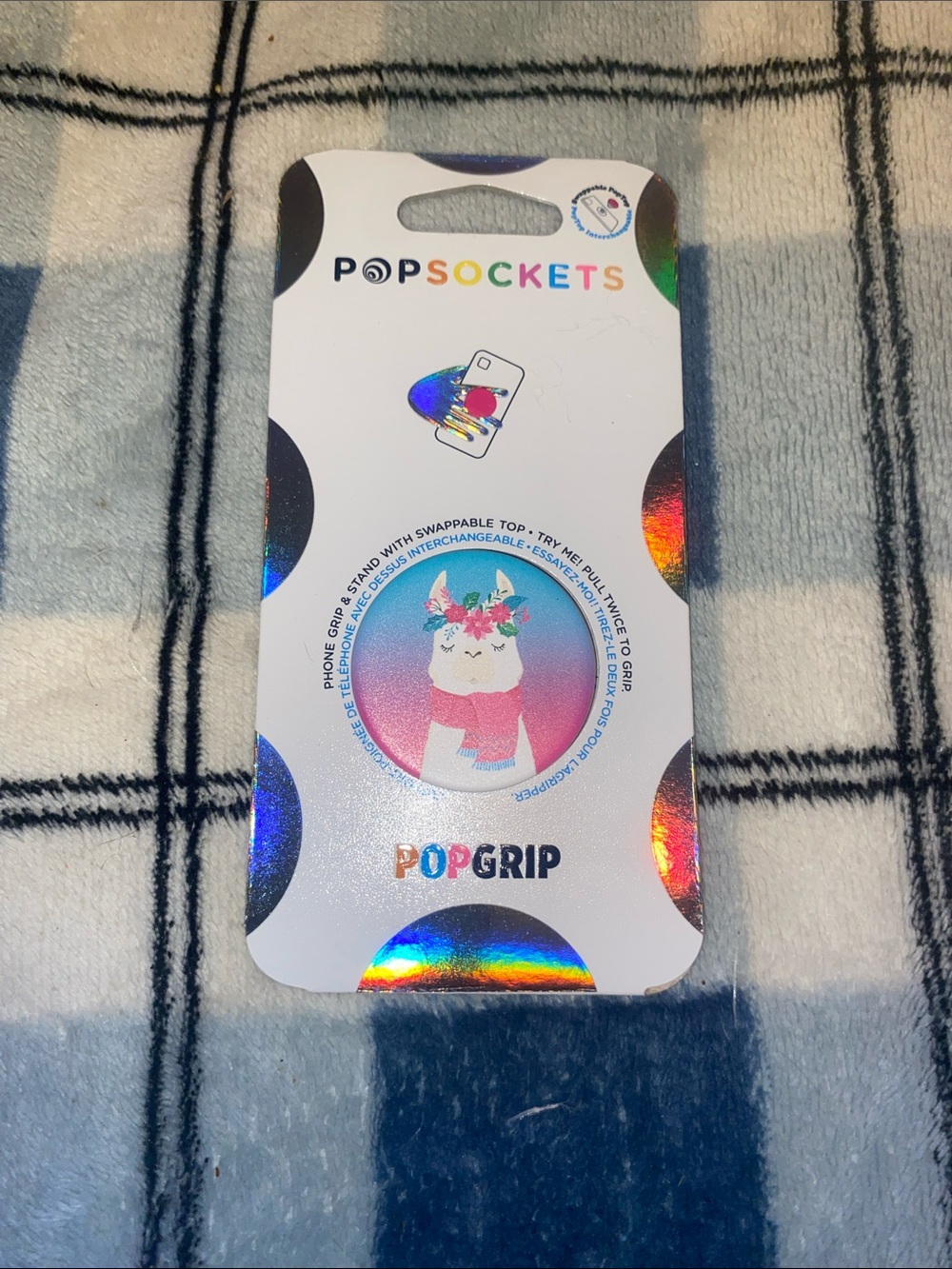 PopSocket PopGrip Pink Purple Llama Phone Grip